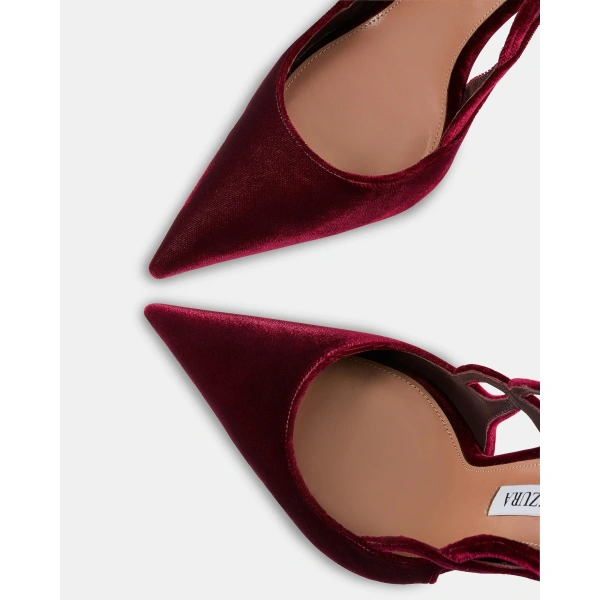 Aquazzura Contour Pump 105 in Merlot, view 6 | Pumps