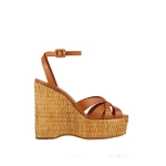 Aquazzura Copacabana Wedge 130 in Tobacco | Wedges