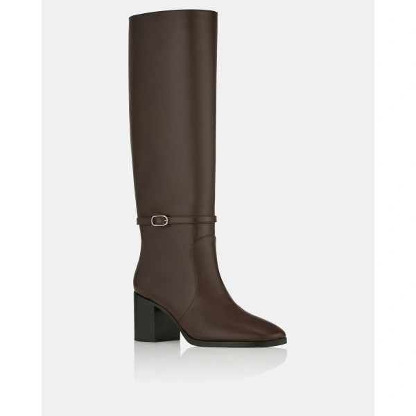 Aquazzura Cotswold Boot 65 in Espresso, view 2 | Knee-High Boots