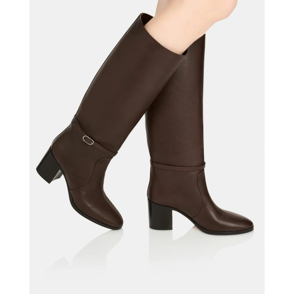Aquazzura Cotswold Boot 65 in Espresso, view 5 | Knee-High Boots