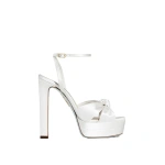 Aquazzura Cupid Bridal Plateau 130 in White | Platform Heels