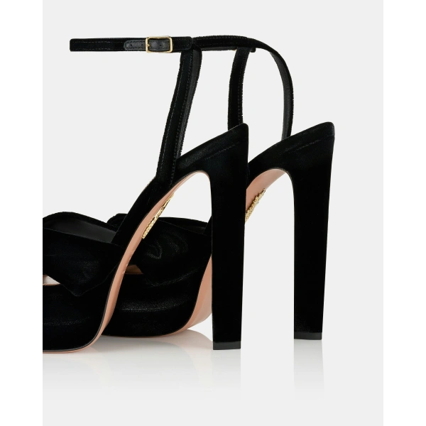 Aquazzura Cupid Plateau 130 in Black, view 4 | Platform Heels