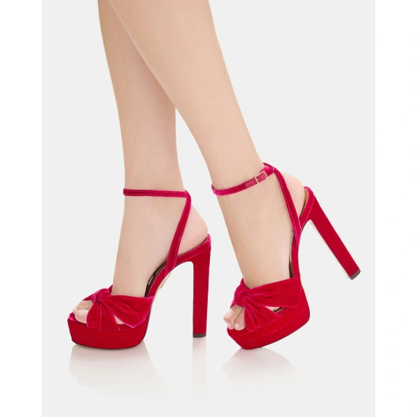 Aquazzura Cupid Plateau 130 in Hibiscus, view 5 | Platform Heels