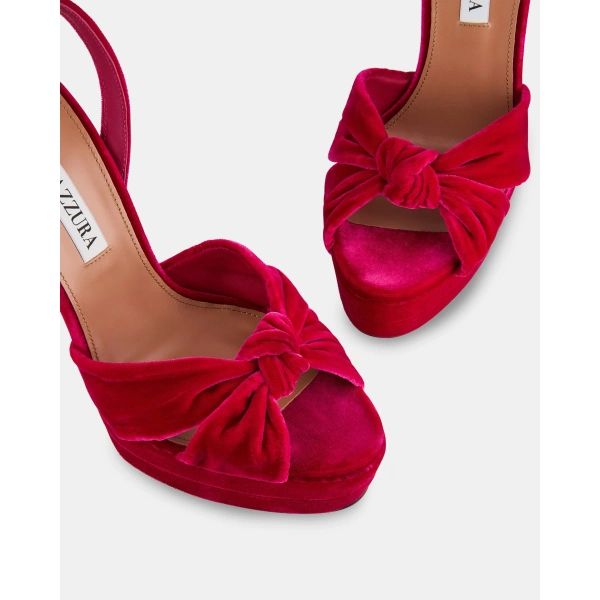 Aquazzura Cupid Plateau 130 in Hibiscus, view 6 | Platform Heels