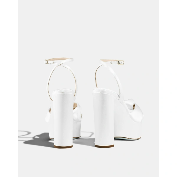 Aquazzura Cupid Sandal Plateau 120 in White, view 4 | Platform Heels