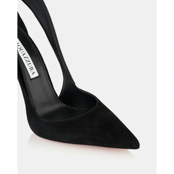 Aquazzura Dangerous Liaisons Pump 105 in Black, view 6 | Pumps