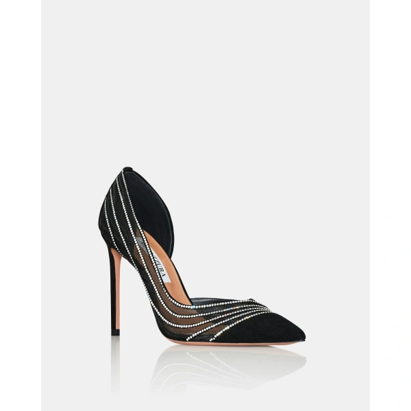 Aquazzura Dream Girl Pump 105 in Black, view 2 | Pumps