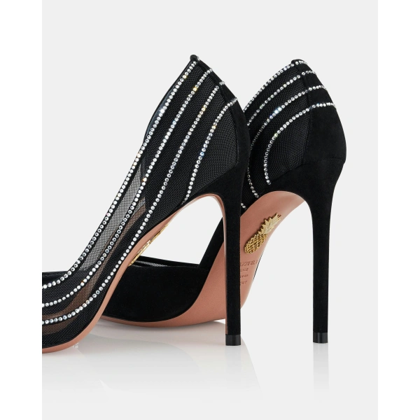 Aquazzura Dream Girl Pump 105 in Black, view 4 | Pumps