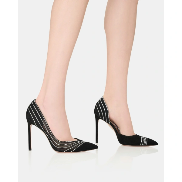 Aquazzura Dream Girl Pump 105 in Black, view 5 | Pumps