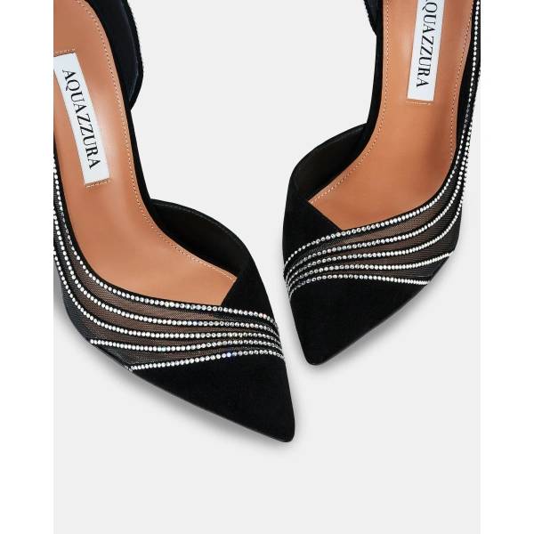 Aquazzura Dream Girl Pump 105 in Black, view 6 | Pumps