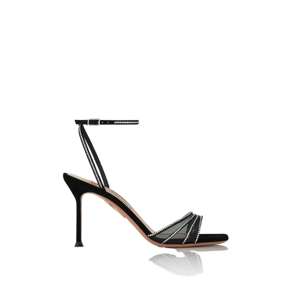 Aquazzura Dream Girl Sandal 85 in Black | Sandals