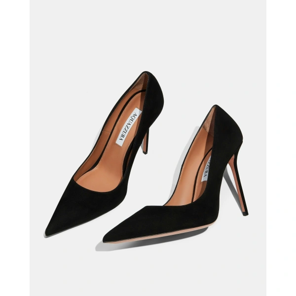 Aquazzura Essence Pump 105 in Black, view 3 | Pumps