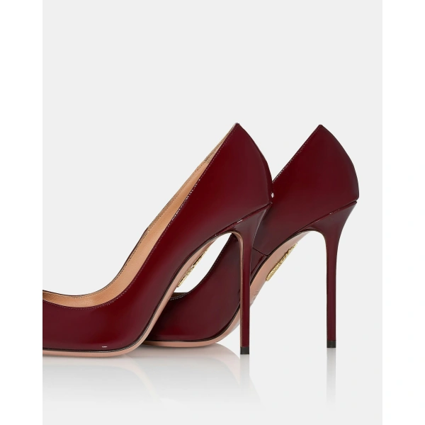Aquazzura Essence Pump 105 in Merlot, view 4 | Pumps