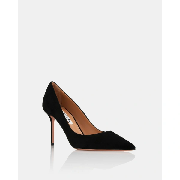 Aquazzura Essence Pump 85 in Black, view 2 | Pumps