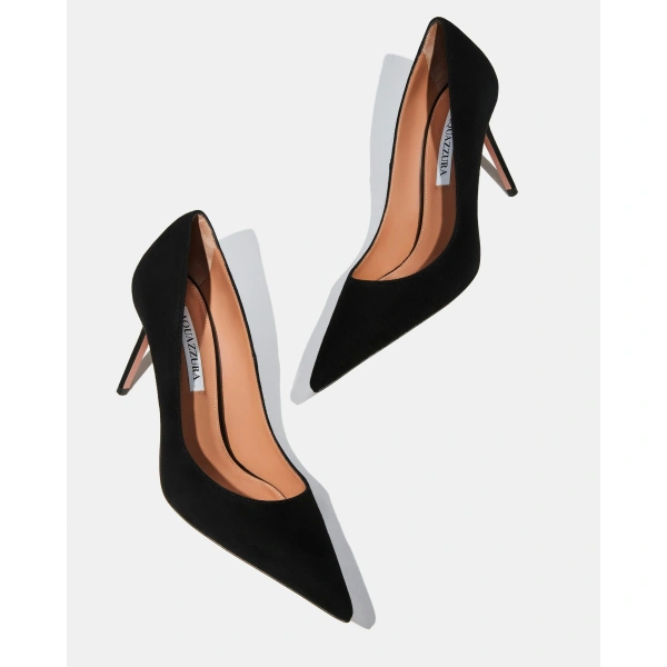Aquazzura Essence Pump 85 in Black, view 3 | Pumps