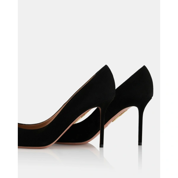 Aquazzura Essence Pump 85 in Black, view 4 | Pumps