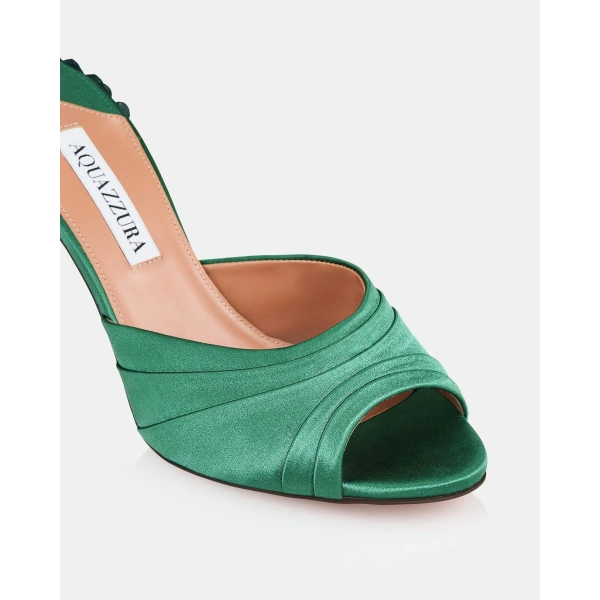 Aquazzura Fleur Sauvage Mule Sandal 85 in Pine, view 6 | Mules
