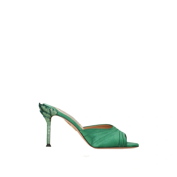 Aquazzura Fleur Sauvage Mule Sandal 85 in Pine | Mules