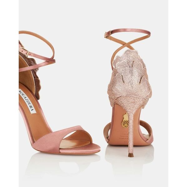 Aquazzura Fleur Sauvage Sandal 105 in Antique Rose, view 4 | Sandals
