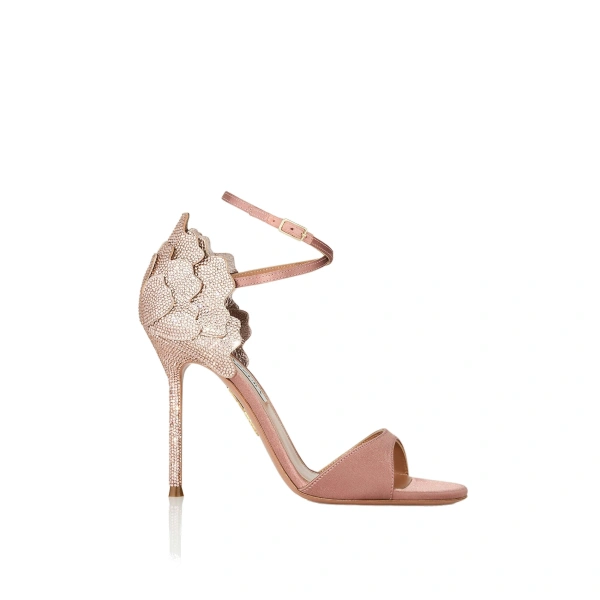 Aquazzura Fleur Sauvage Sandal 105 in Antique Rose | Sandals
