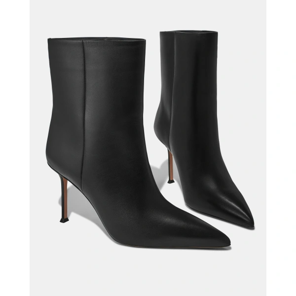 Aquazzura Harper Bootie 85 in Black, view 3 | Ankle Boots
