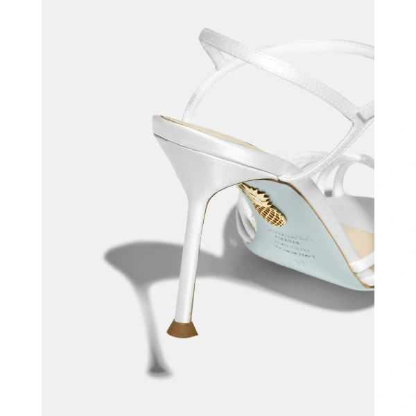 Aquazzura Hold Me Sandal 85 in White, view 4 | Sandals
