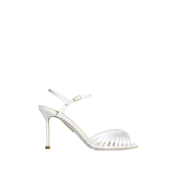 Aquazzura Hold Me Sandal 85 in White | Sandals