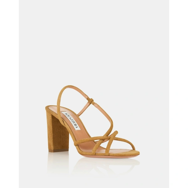Aquazzura Horizon Sandal 85 in Camel, view 2 | Sandals