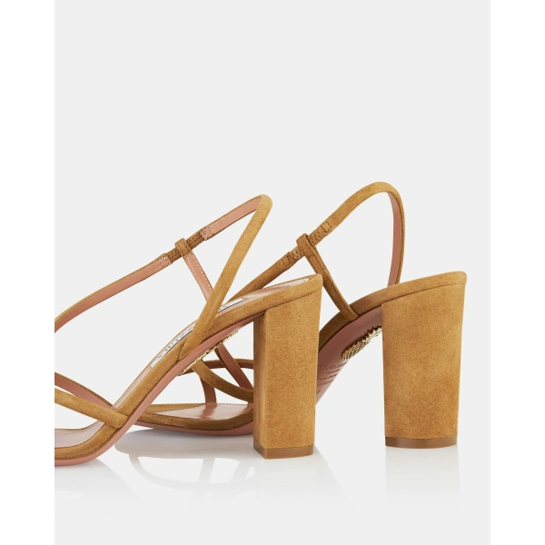 Aquazzura Horizon Sandal 85 in Camel, view 4 | Sandals