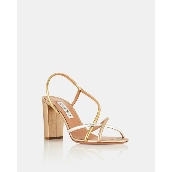 Aquazzura Horizon Sandal 85 in Multi Metal, view 2 | Sandals