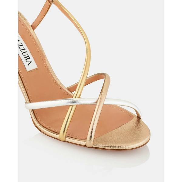 Aquazzura Horizon Sandal 85 in Multi Metal, view 6 | Sandals