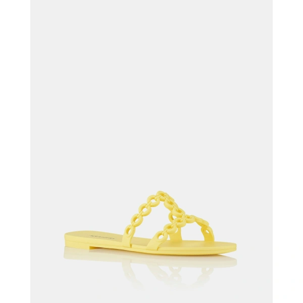 Aquazzura Infinity Chain Jelly Sandal Flat in Daisy, view 2 | Sandals