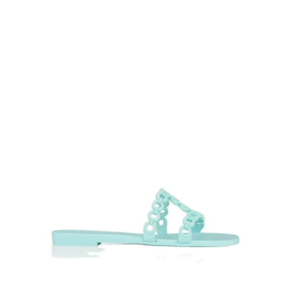 Infinity Chain Jelly Sandal Flat in Seabreeze