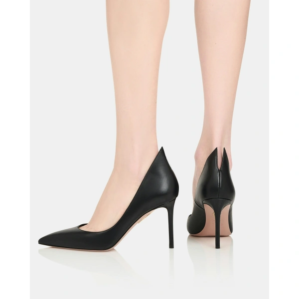Aquazzura Linea Pump 85 in Black, view 5 | Pumps