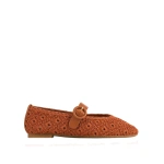 Aquazzura Loom Ballet in Burnt Sienna and Tobacco | Ballet Flats