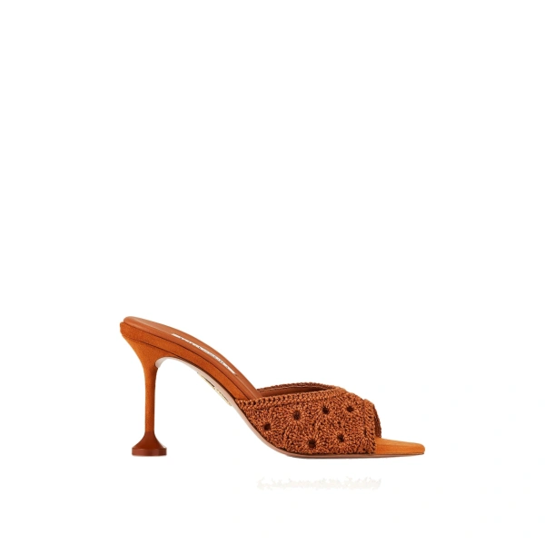 Aquazzura Loom Mule 85 in Burnt Sienna | Mules