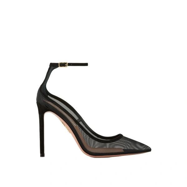 Aquazzura Love Affair Mesh Pump 105 in Black | Pumps