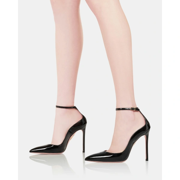 Aquazzura Love Affair Pump 105 in Black, view 4 | Pumps