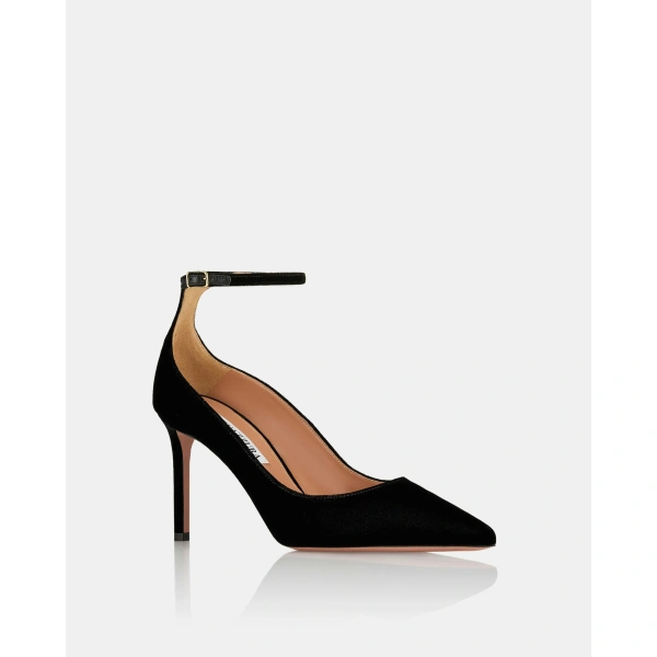 Aquazzura Love Affair Pump 85 in Black, view 2 | Pumps