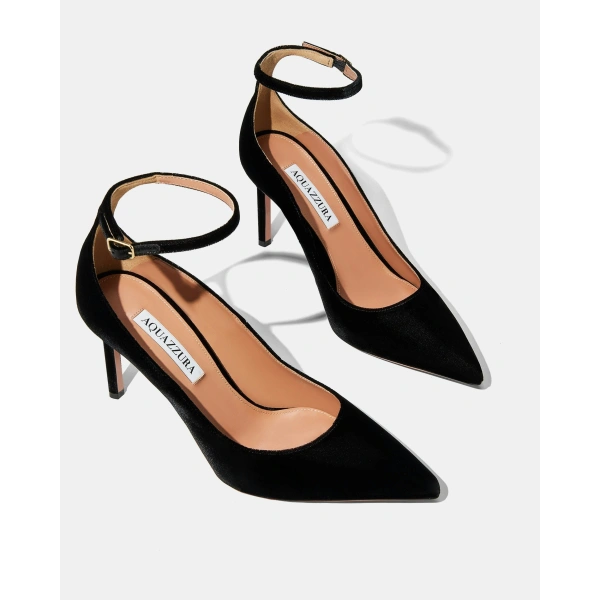 Aquazzura Love Affair Pump 85 in Black, view 3 | Pumps