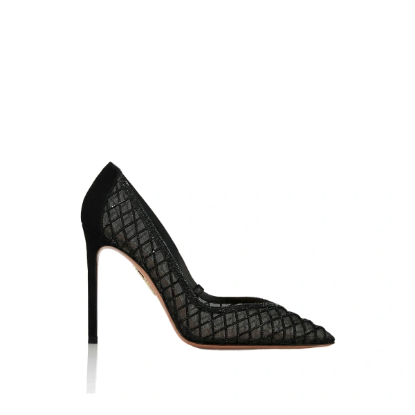 Lumiere Crystal Mesh Pump 105 in Black