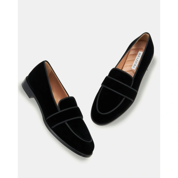 Aquazzura Martin Mocassin in Black, view 3 | Loafers