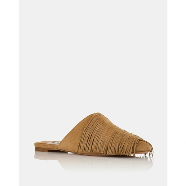 Aquazzura Maverick Mule Flat in Camel, view 2 | Mules
