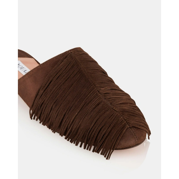Aquazzura Maverick Mule Flat in Espresso, view 6 | Mules