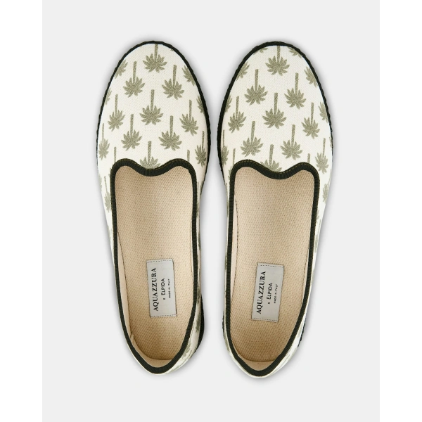 Aquazzura Mini Palm Venetian in Khaki Green, view 4 | Sandals
