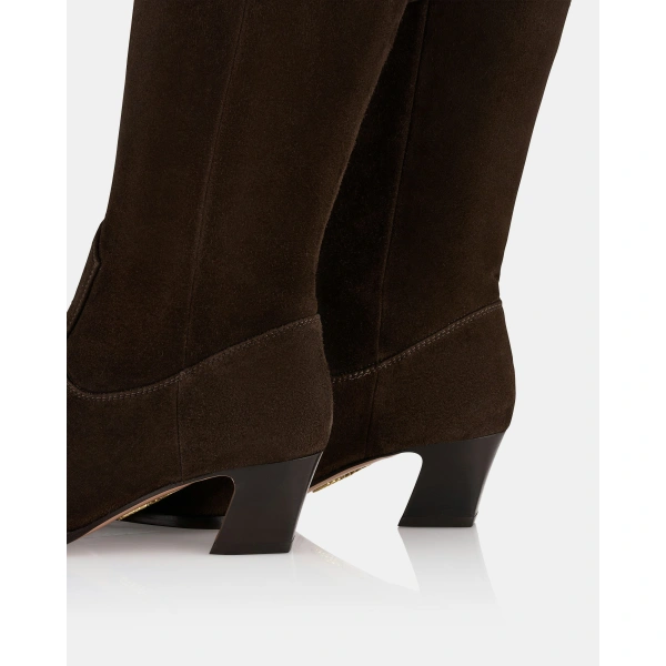 Aquazzura Nomad OTK Boot 50 in Espresso, view 4 | Knee-High Boots