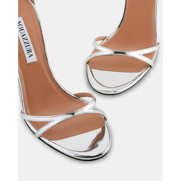 Aquazzura Nuda Sandal 85 in Silver, view 6 | Sandals