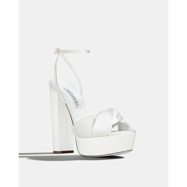 Aquazzura Olie Plateau 140 in White, view 2 | Platform Heels