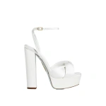 Aquazzura Olie Plateau 140 in White | Platform Heels