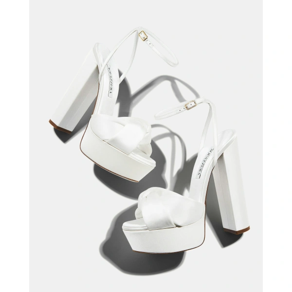 Aquazzura Olie Plateau 140 in White, view 3 | Platform Heels